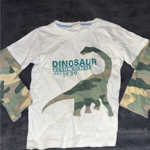Camo Dinosaur Adventure Long Sleeve Tee